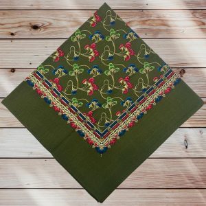 Batic casmir fond verde inchis