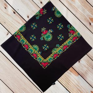 Batic Casmir fond maro inchis