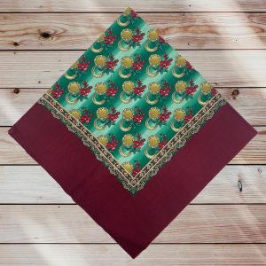 Batic casmir margina rosie fond verde degrade