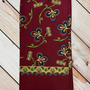 Batic casmir fond rosu inchis